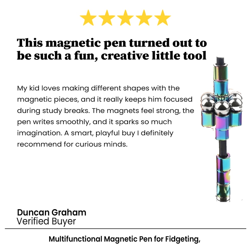 Multifunctional Magnetic Pen For Fidgeting Relieve Stress Anxiety Cool Office Gift 9