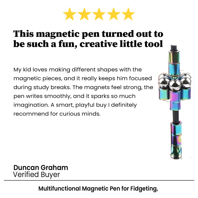 Multifunctional Magnetic Pen For Fidgeting Relieve Stress Anxiety Cool Office Gift 9