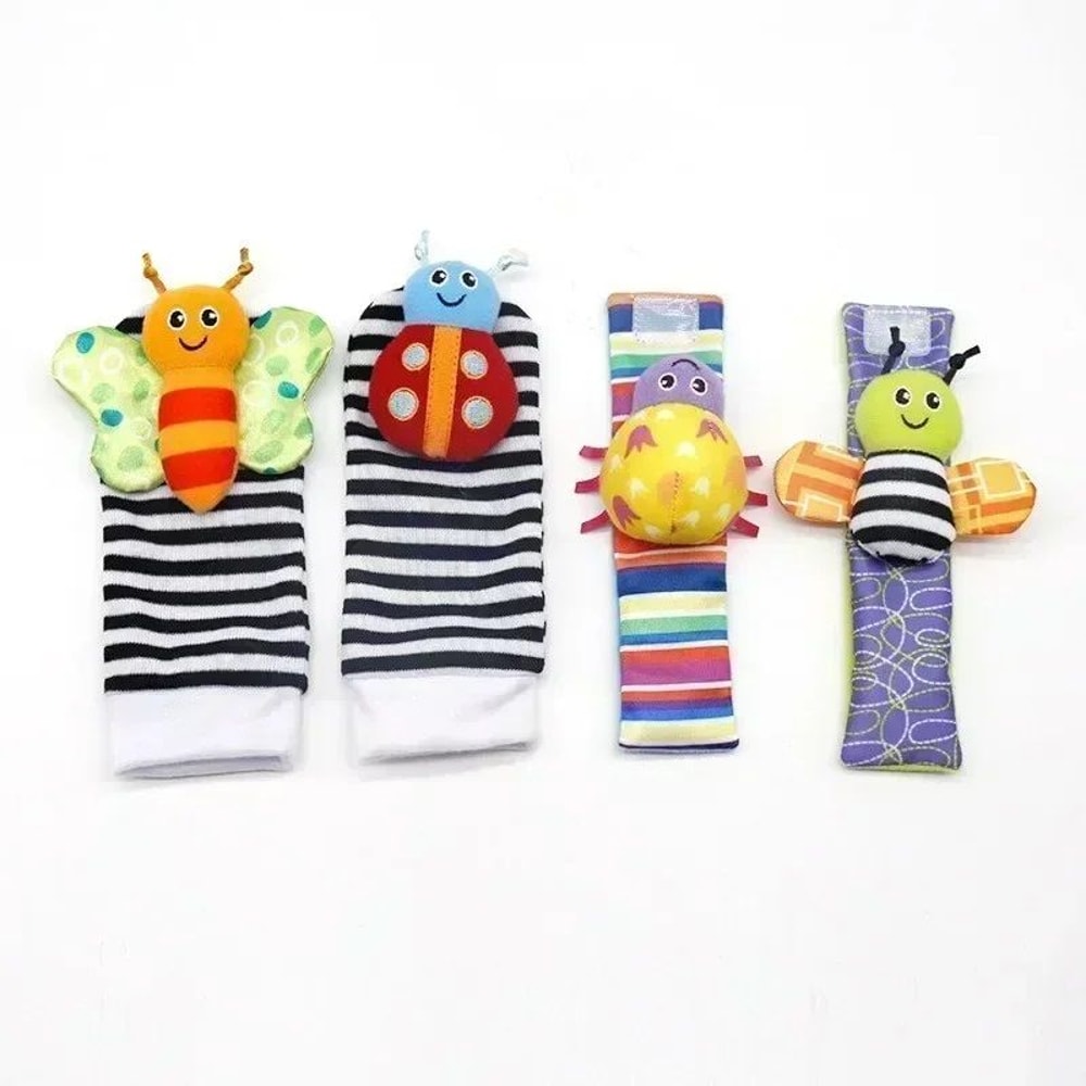 Multicolor Baby Wrist Rattle Foot Finder Set Perfect Newborn Toddler Gift 5