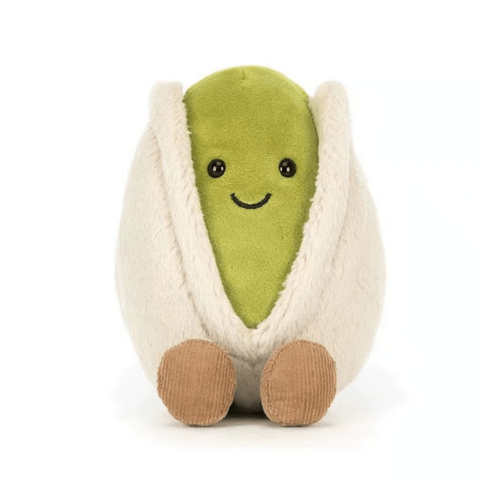 Cuddly pistachio plush toy for kids and adults
