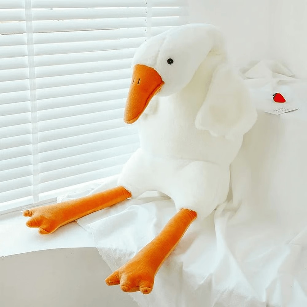 Big White Goose Plush Pillow for Sleep, Cuddling, Relaxation & Comfort Gifting