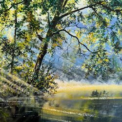oil painting landscape. a small oil paintin