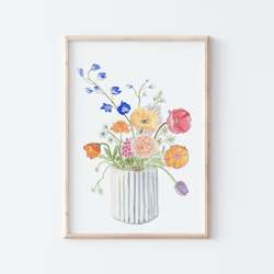 Watercolor flower bouquet | flower bouquet print | floral watercolor | floral painting | watercolor painting | floral ar