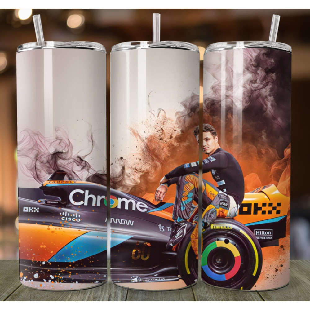 Lando Norris Tumbler Wrap F1 20oz Png Lando Norris Png Gift For Him Tumbler Accessories 0