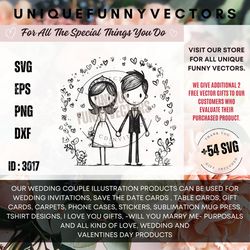 diy supplies fun stickers design whimsical design digital downloads ornaments valentines day cute bride and groom vector