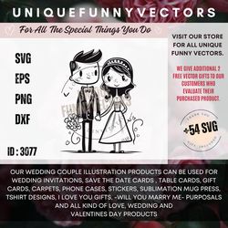 bride groom romantic digital art svg png eps printable download elegant vintage modern vector premium wedding vector eps