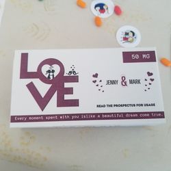 LOVE editable pill box invitation template