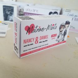 Matrimo Mints editable pill box invitation template