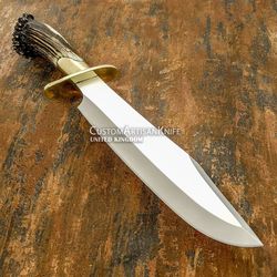 Hand Forged custom Inglourious Basterds Bowie Knife Crown Antler Collectable and Gift