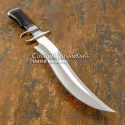 Hand Crafted custom D2 Sub Hilted Bowie knife Bull Horn Handle