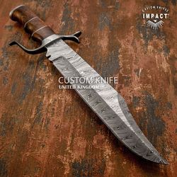Custom Damascus Steel Bowie knife