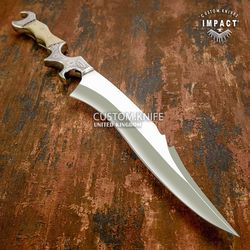1 of a kind custom D2 Full Tang Art Bowie Knife knife