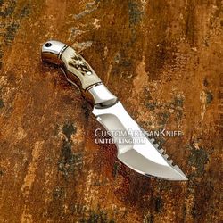 1-Of-A-Kind custom tracker knife bushcraft Stag antler
