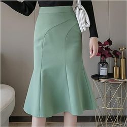 mermaid skirt sewing pattern, midi length , pdf pattern xs-3xl