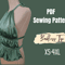 Halter Neck Top Pattern Backless Camisole Tie Back PDF Pattern XS4XL Summer Wear Beach Top 1