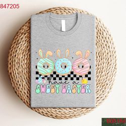 easter collection sweet bunny tees, watercolor eggs, donut lover gifts & checkered pullovers