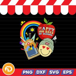 Happy Hundreds Days of School SVG, PNG, EPS, DXF Digital Download