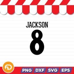 Jackson 8 SVG, PNG, EPS, DXF Digital Download
