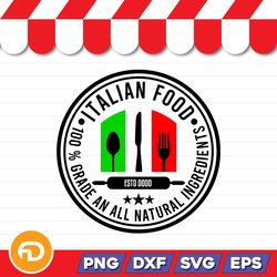 Italian Food SVG, PNG, EPS, DXF Digital Download