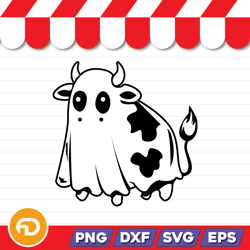 halloween cow svg, png, eps, dxf digital download