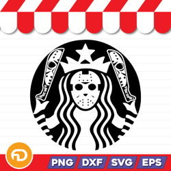jason in barista svg, png, eps, dxf digital download