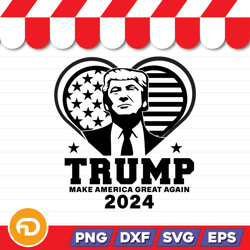 trump make america great again 2024 svg, png, eps, dxf - digital download