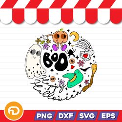 boo happy halloween svg, png, eps, dxf digital download