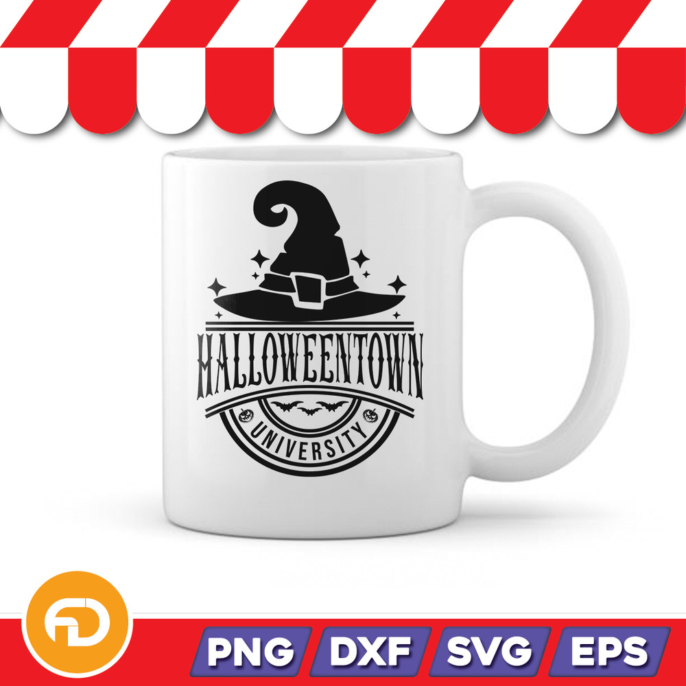 Halloween Town University SVG PNG EPS DXF Digital Download 1