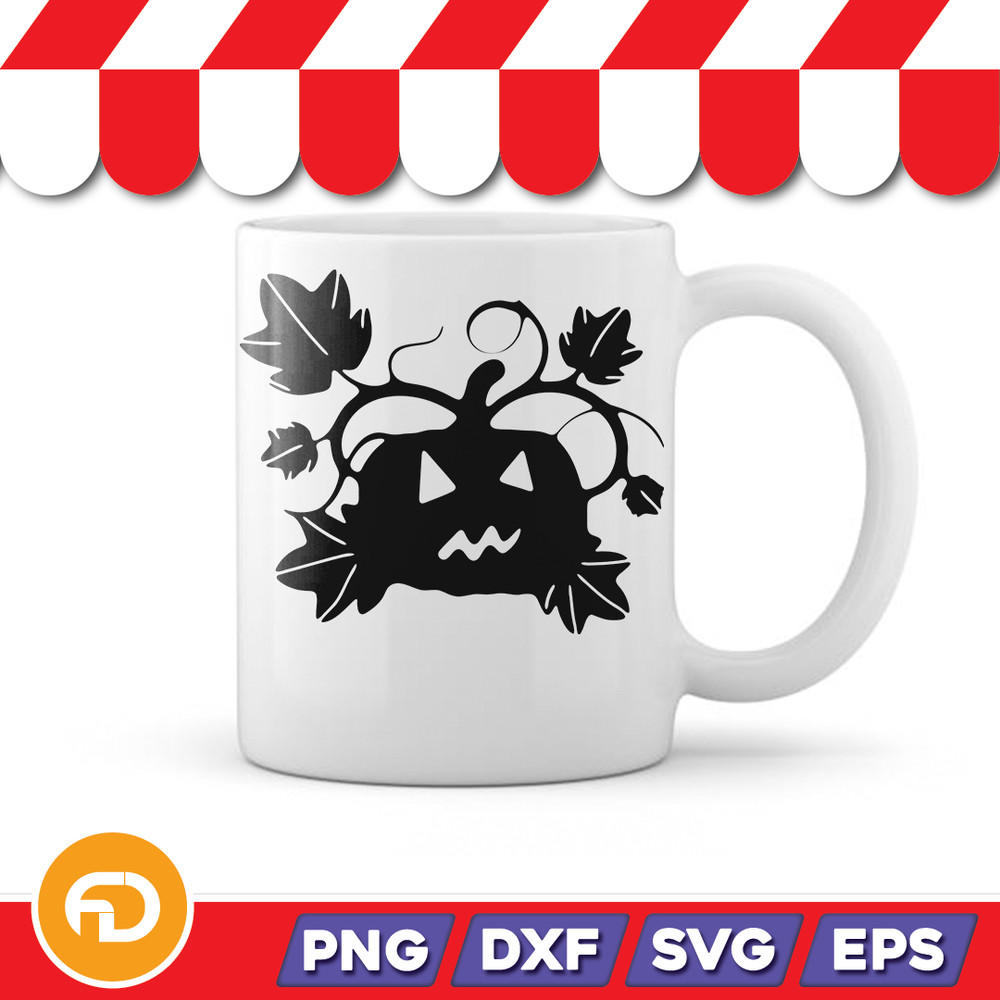 Pumpkin SVG PNG EPS DXF Digital Download 1