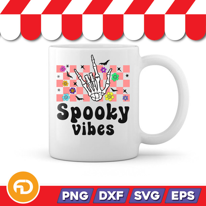 Spooky Vibes SVG PNG EPS DXFDigital Download 1
