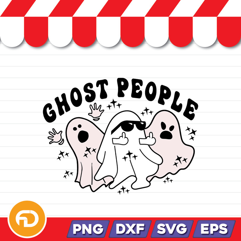 Ghost People SVG PNG EPS DXF Digital Download 0