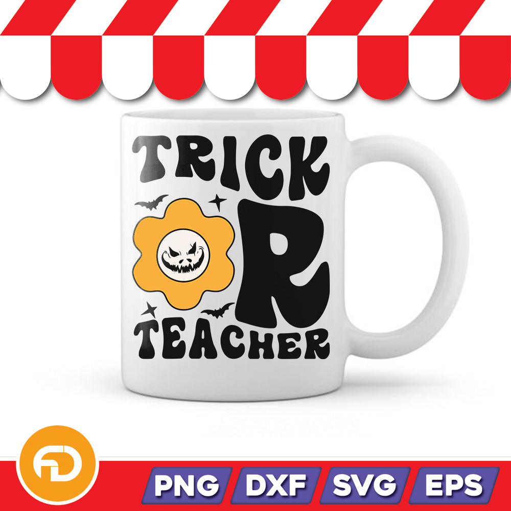 Trick Or Teacher SVG PNG EPS DXF Digital Download 1