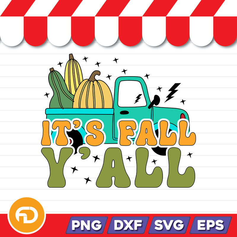 Its Fall Y All SVG PNG EPS DXF Digital Download 0