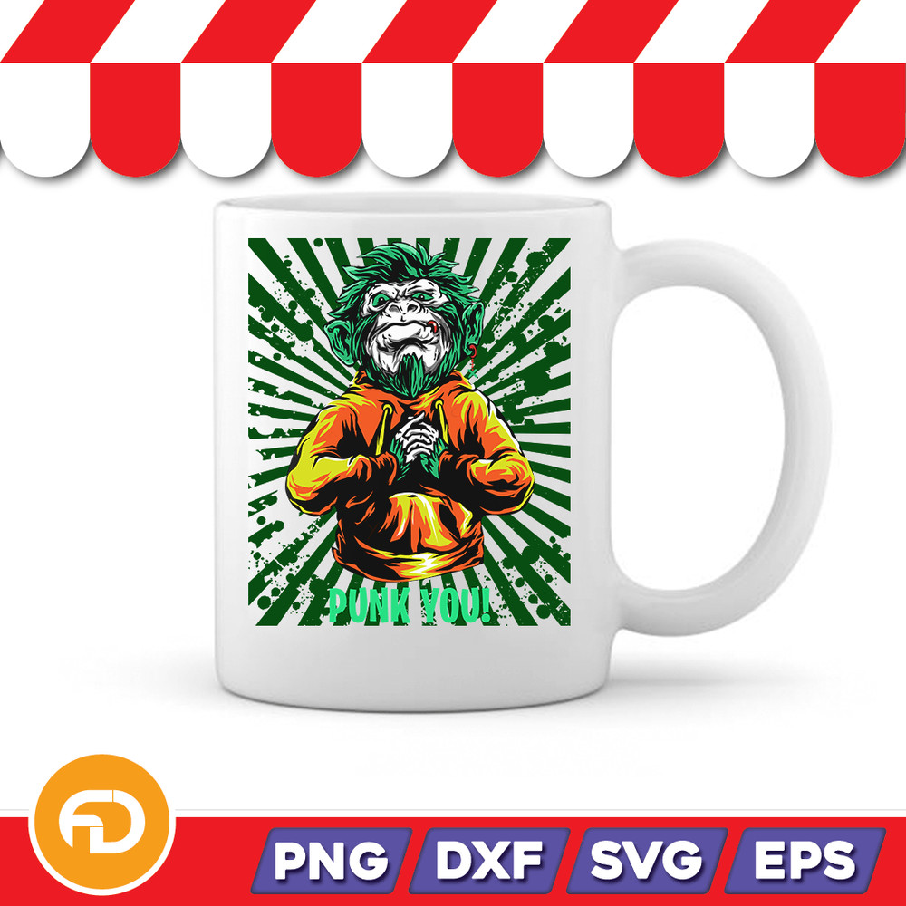Attitude Punk You Monkey Svg Png Eps Dxf Digital Download 1
