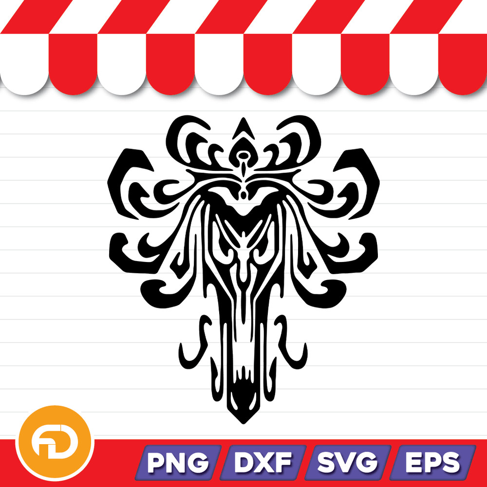 Long Ghoul Ornamental Sambal ArtV2 Svg Png Eps Dxf Digital Download