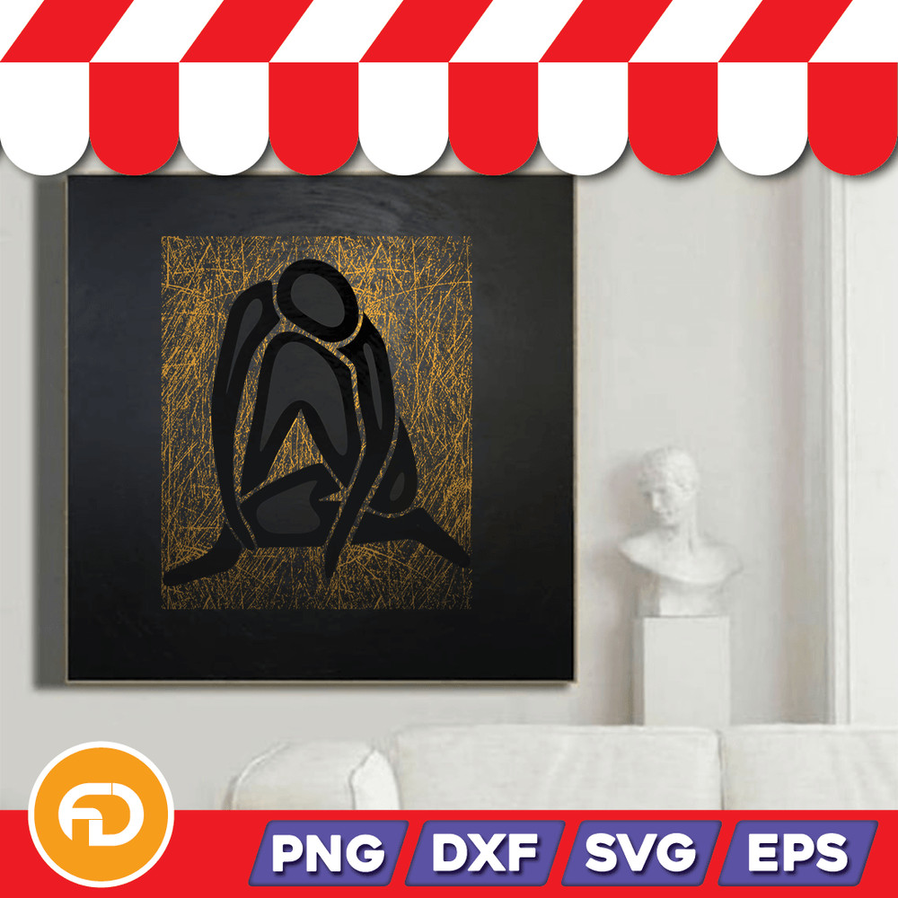 Thermal body Painting  Poster Svg Png Eps Dxf Digital Download