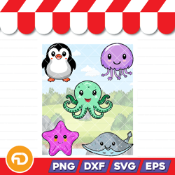 cute kawai animal drawings easy for kids (9) svg, png, eps, dxf digital download