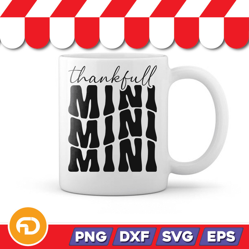 Thankfull Mini Mini Svg Png Eps Dxf Digital Download
