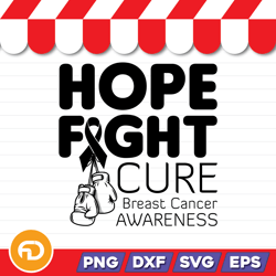 hope fight cure svg, png, eps, dxf digital download