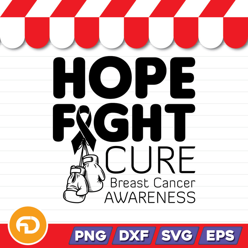 Hope Fight Cure Svg Png Eps Dxf Digital Download