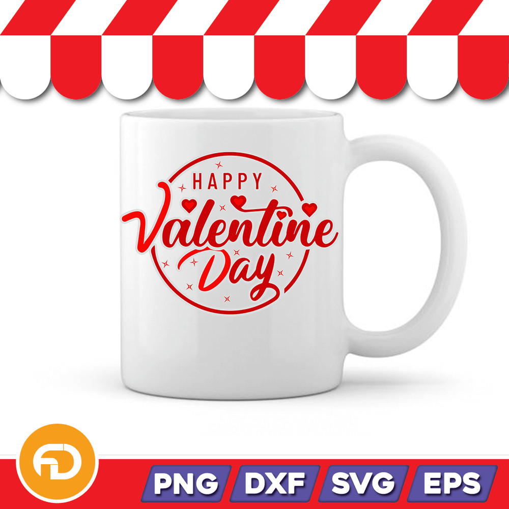 Happy Valentines Day Svg Png Eps Dxf Digital Download