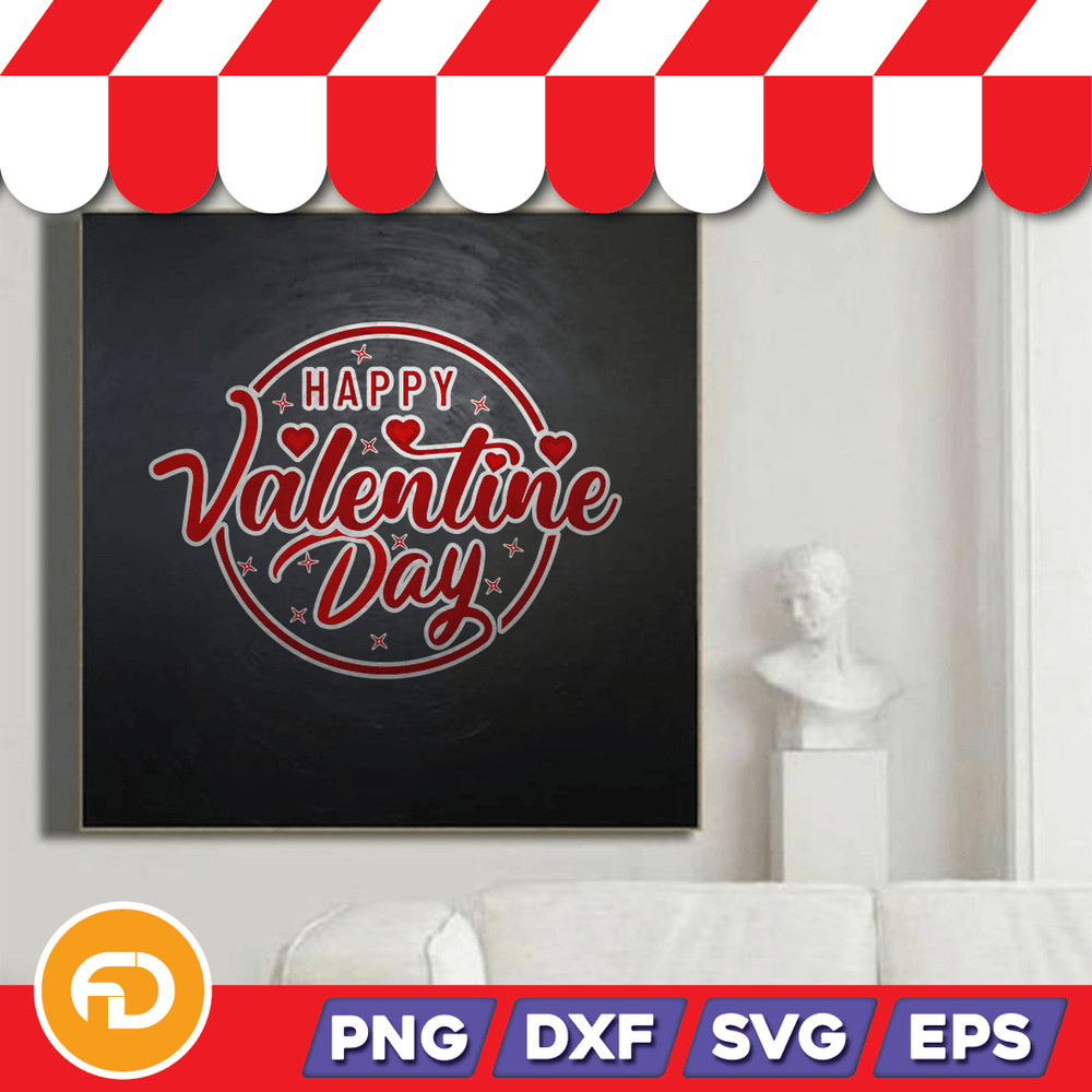 Happy Valentines Day Svg Png Eps Dxf Digital Download