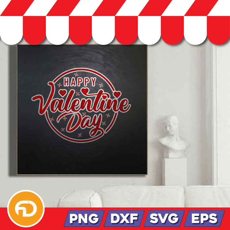 Happy Valentines Day Svg Png Eps Dxf Digital Download