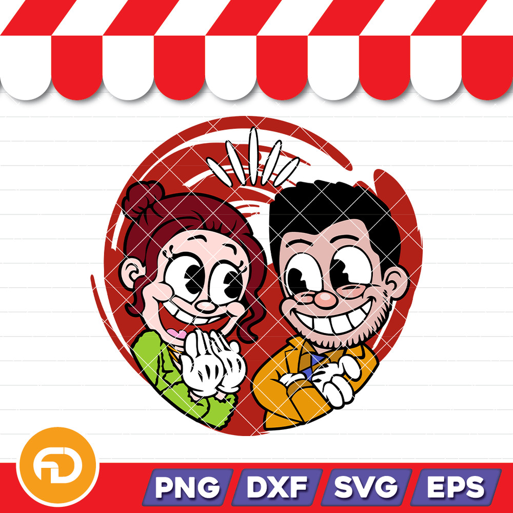 Rubber Hose Cartoon Svg Png Eps Dxf Digital Download