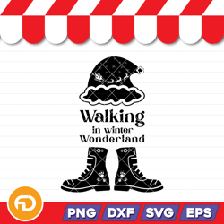 walking in winter wonderland svg, png, eps, dxf digital download