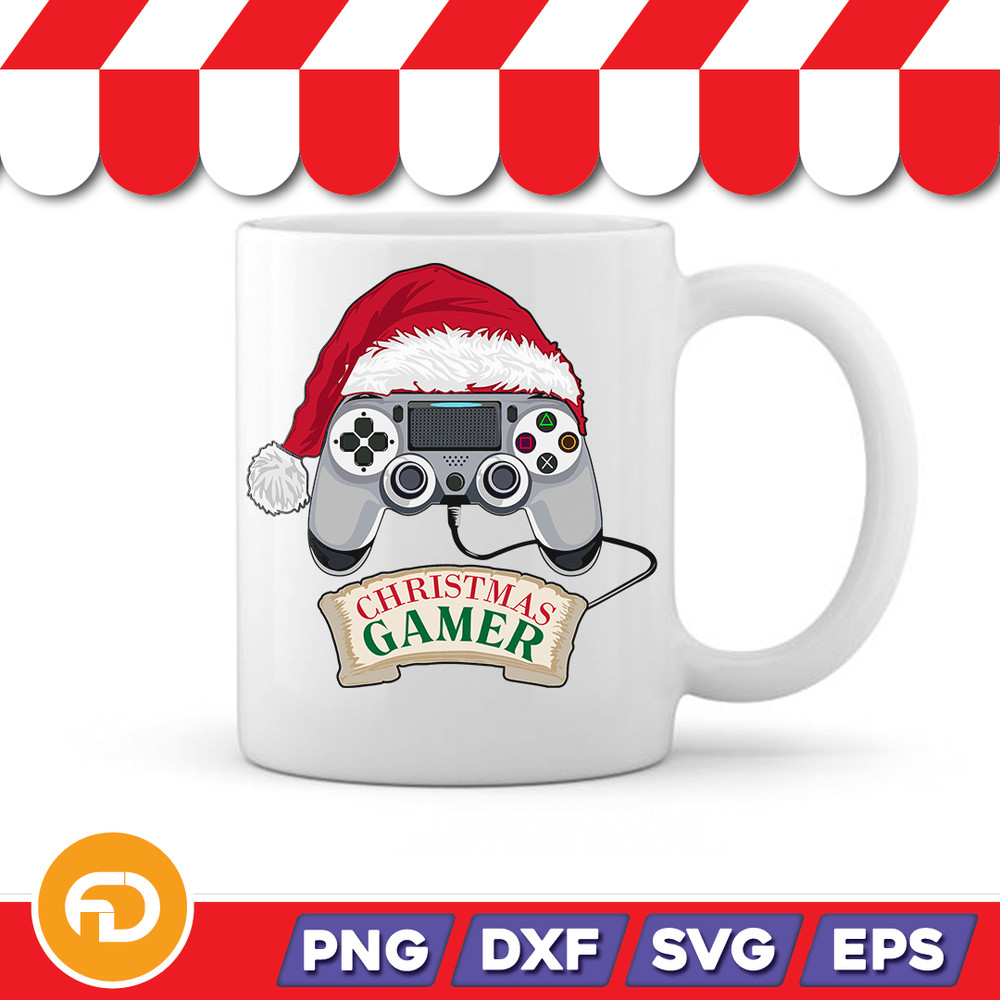 Christmas Gamer Svg Png Eps Dxf Digital Download