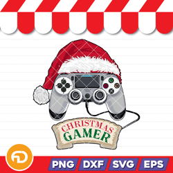 christmas gamer svg, png, eps, dxf digital download