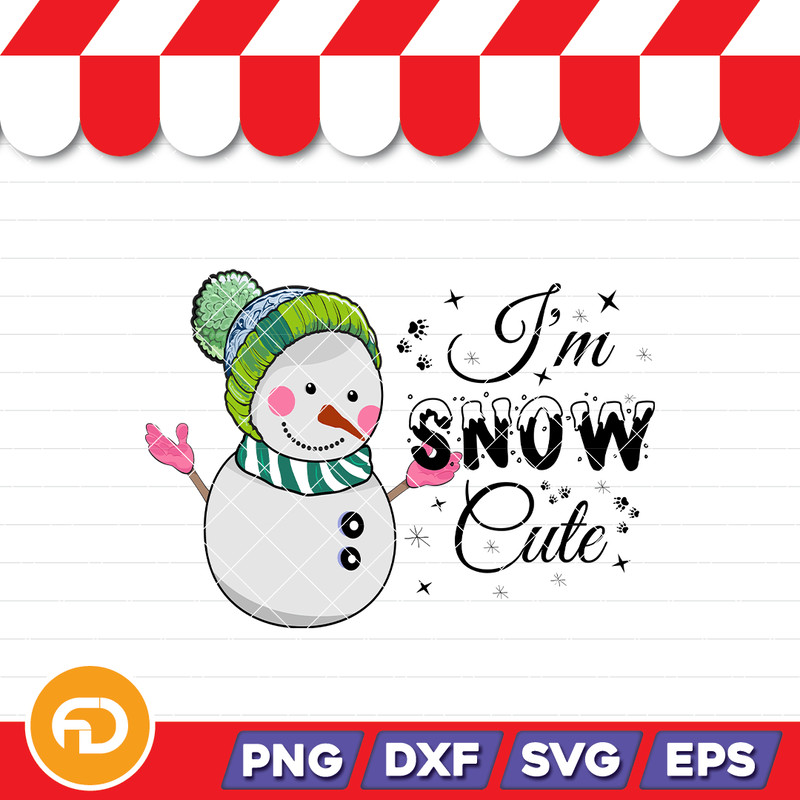 Im Snow Cute Svg Png Eps Dxf Digital Download