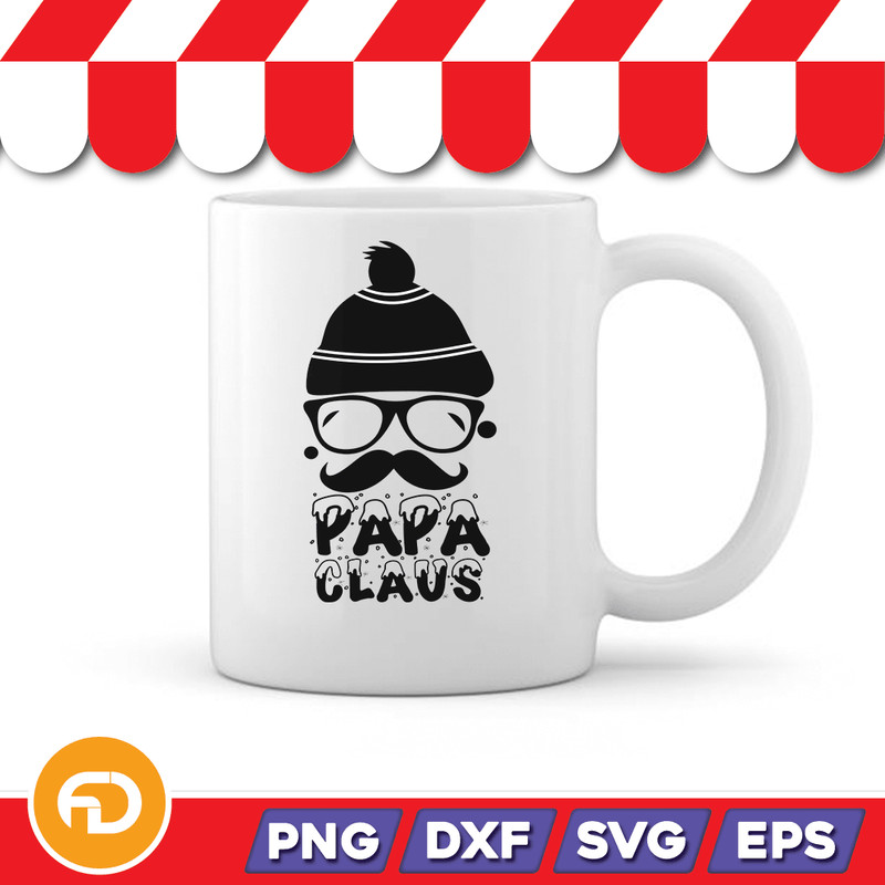 Papa Claus Svg Png Eps Dxf Digital Download