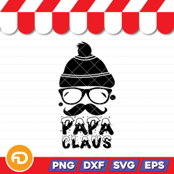 papa claus svg, png, eps, dxf digital download